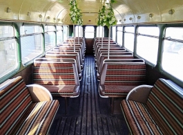 Vintage bus for wedding hire in Ashford